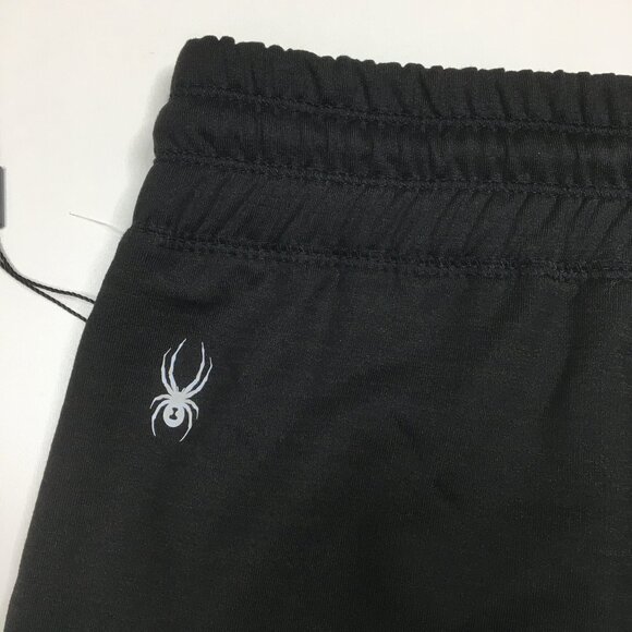 NWT SPYDER Active Black Warm Tech Fleece 2 Way Stretch Pull On Drawstring Pant - Picture 10 of 11